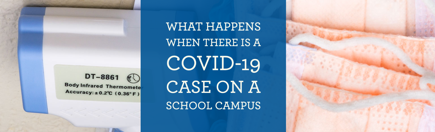 What happens when there is a COVID-19 case on campus? 